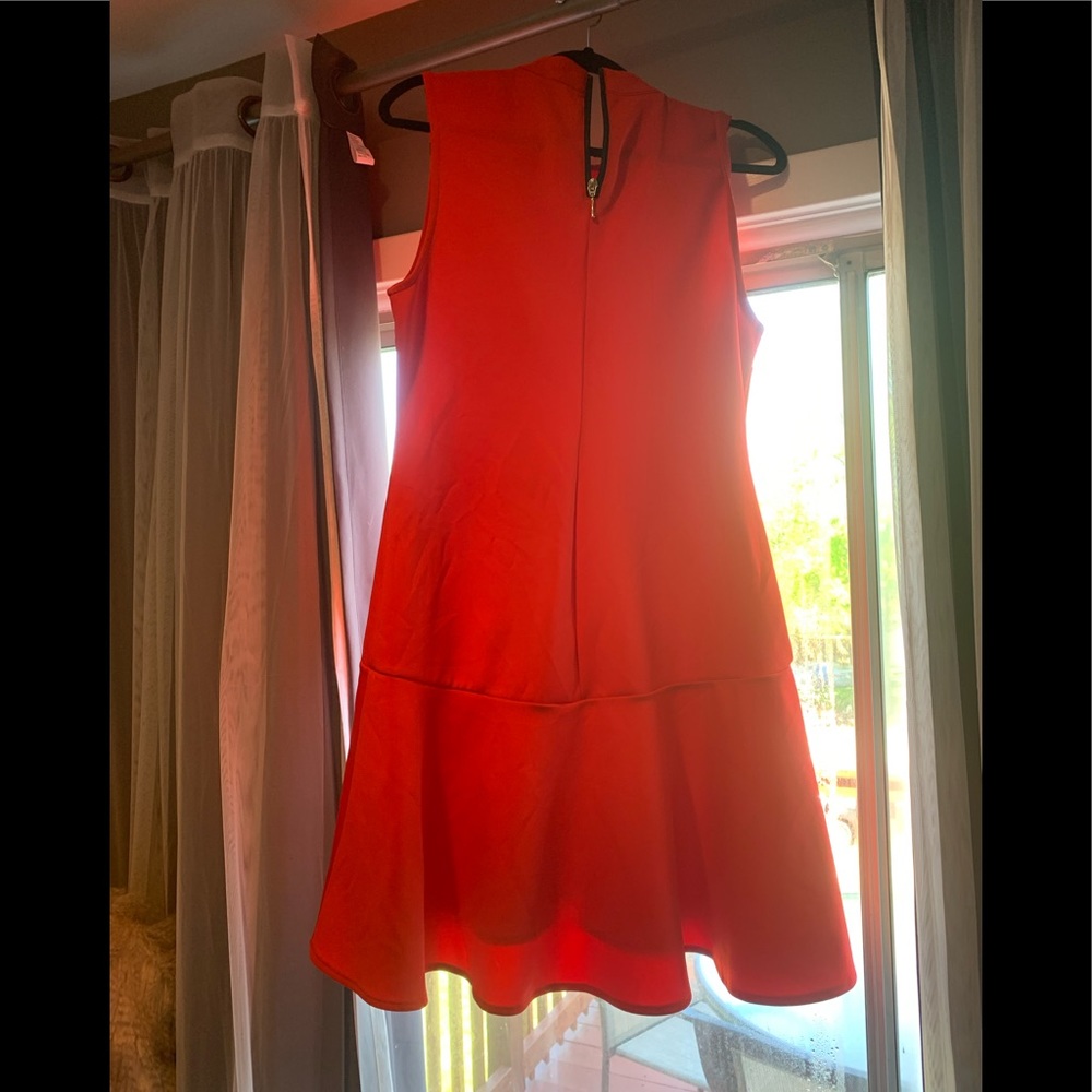 Skater orange dress